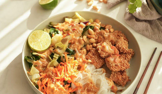15-Minute Easy Alaska Salmon Peanut Sauce Bowl - Net To Table Seafoods