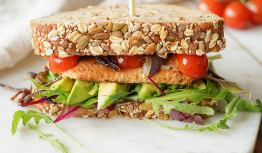 Alaska Wild Salmon Avocado Sandwich - Net To Table Seafoods