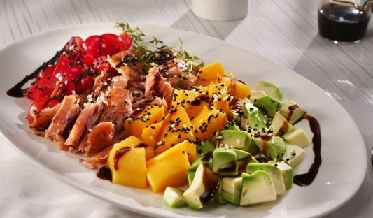 Smoked Alaska Salmon Salad with Mango & Avocado - Net To Table Seafoods