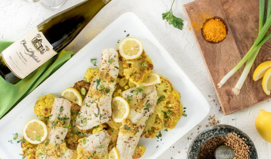 Wild Alaska Rockfish with Cauliflower Steaks, Turmeric and Curry Butter - Net To Table Seafoods