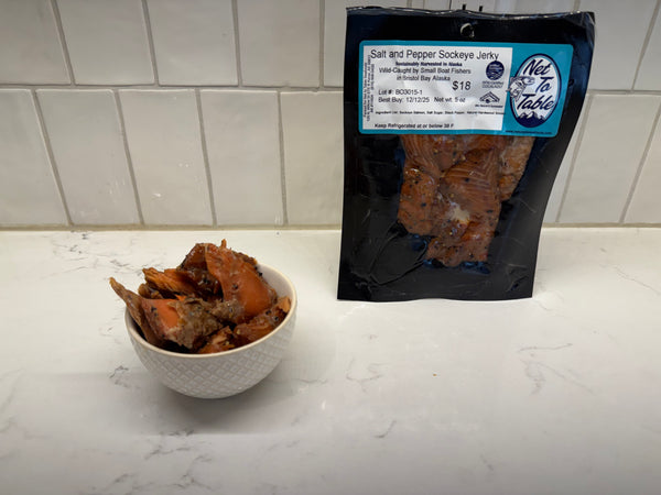 Salt & Pepper Wild Alaskan Salmon Jerky