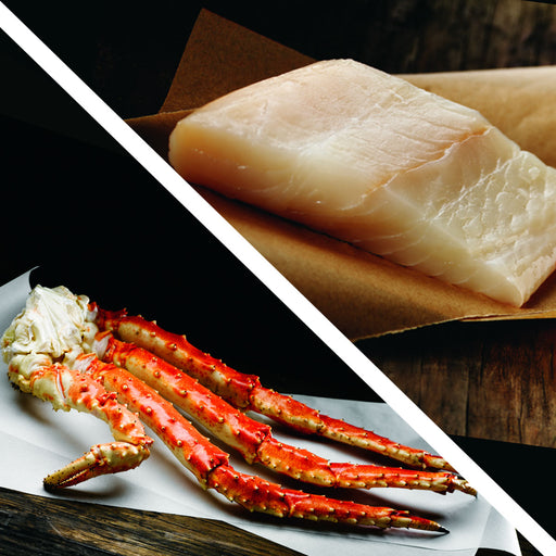 Alaskan Halibut & King Crab Leg Combo Subscription Box