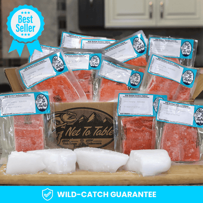 Wild - Caught Alaskan Salmon Box - Net To Table Seafoods